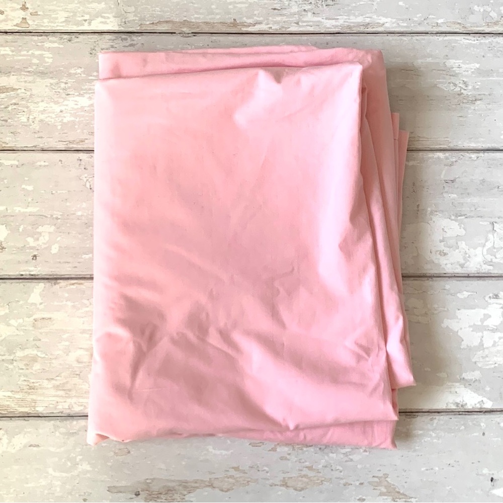 Pink Percale Full Size Flat Sheet Cotton Blend Pastel Bedding Double 81x104in